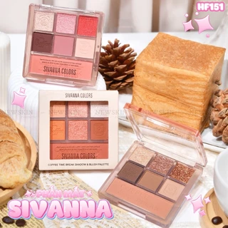 Bảng Phấn Mắt & Má Hồng Sivanna Coffee Time Break Eyeshadow & Blush Palette HF151