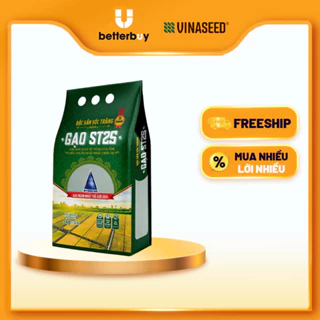 Gạo ST25 túi 5kg VINASEED - Gạo ngon top 1 thế giới - cơm dẻo thơm và giàu dinh dưỡng