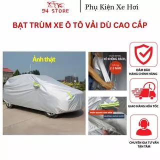 Bạt Trùm Xe Ô Tô Vải Dù OXFORD -CHÍNH HÃNG- Bạt Phủ Xe Tráng Nhôm Lót Bông Chống Thấm, Chống Xước, Nắng, Mưa, Bụi B