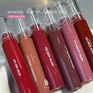 Son Tint bóng siêu lì, căng mọng môi Romand Glasting Water Tint 4g