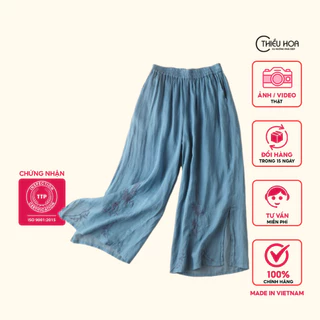 Quần thun Linen trung niên nữ Thiều Hoa kiểu dáng trẻ trung P0320