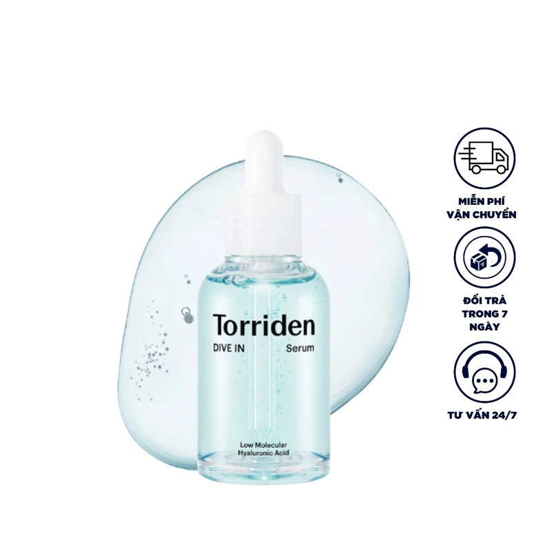 [Torriden Chính hãng] Set serum chăm sóc da căng bóng mịn số 1 DIVE IN Hyaluronic Acid, dưỡng ẩm sâu bên trong da 50ml