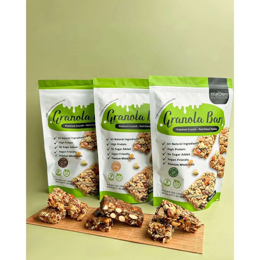 Olaben Nutrition Granola Bars 250g - Thanh hạt dinh dưỡng ăn kiêng - Hỗ trợ giảm cân