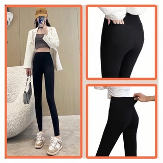 Quần Legging Dài  Cạp Cao  Có 4 Túi Siêu Co Giãn Loại 1 00