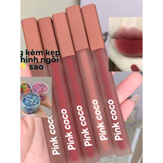 Son Kem Lì Pink COCO Dưỡng Ẩm Mềm Môi Chống Thấm Nước Lâu Trôi PinkCOCO