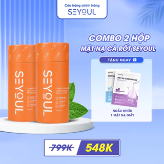 Combo 2 Mặt Nạ Sủi Bọt Cà Rốt SEYOUL Giảm Mụn Đầu Đen, Bụi Bẩn, Mặt Nạ Cà Rốt Sủi Bọt Hút Dầu, Giúp Sáng Da 12 gói/hộp