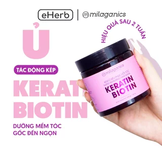 Kem ủ tóc MILAGANICS - Biotin & Keratin, phục hồi hư tổn, dưỡng mềm, ủ tóc chuẩn Spa - 200g