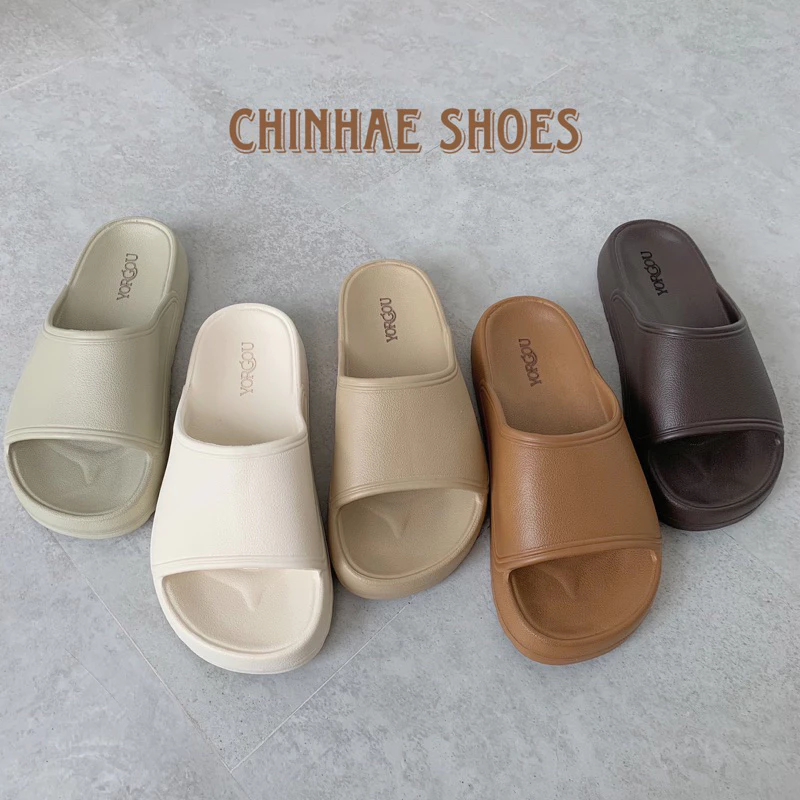 Dép lê quai ngang mẫu mới chống mùi siêu nhẹ Eva chống thấm nước tăng chiều cao nhiều màu sắc trẻ trung hằng ngày D021
