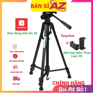 Tripod 3520 Chân Máy Ảnh Hợp Kim Cao Cấp Tặng Kèm Đầu Kẹp Điện Thoại