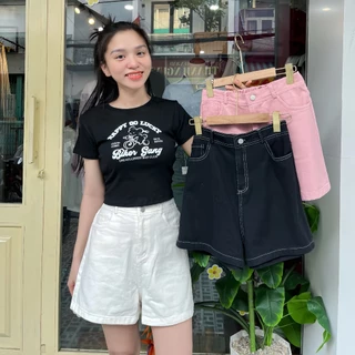 Quần short jean nữ dáng ngố chất jean mềm ZiniStore