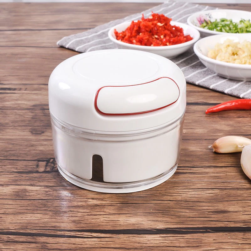 Máy xay tỏi ớt cầm tay mini - Dụng cụ xay tỏi, ớt dây rút tiện lợi -BA198
