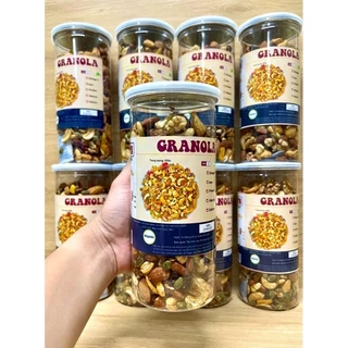 Granola Siêu Hạt Không Yến Mạch 500g ăn kiêng,ngũ cốc giảm cân dinh dưỡng eat clean không đường Chính Hãng Ivent Nuts