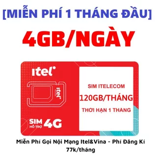 TẶNG 1 THÁNG - Sim 3G 4G Vinaphone Có 120GB 1 Tháng Miễn Phí Nghe Gọi Nội Mạng Vinaphone Itelecom - Sim Giá Rẻ