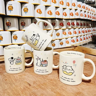 Cốc, Ly Sứ Ceramic Mug Có Tay Cầm Quà Tặng Sinh Nhật Happy Birthday