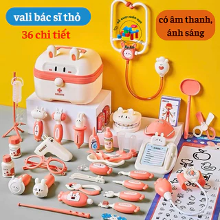 Đồ chơi bác sĩ trẻ em bộ đồ chơi bác sĩ xe cứu thương cho bé 2 - 6 tuổi, bé tập trải nghiệm làm bác sĩ-An An