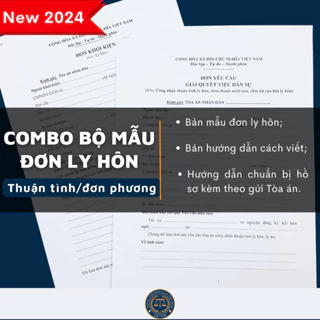 Combo Mẫu đơn ly hôn thuận tình và đơn phương mới nhất