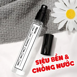 Tem Nhãn Dán Nước Hoa Chiết 5ml 10ml 20ml Viết Tay Tự Ghi Tên, Tem chiết nước hoa chống nước, Tem dán lọ nước hoa 1k