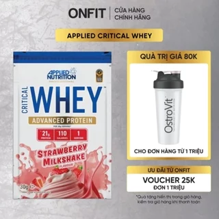 Applied Nutrition Critical Whey Sample Protein Gói 30g (1 Lần Dùng) | Hỗ Trợ Phục Hồi và Xây Dựng Cơ Bắp