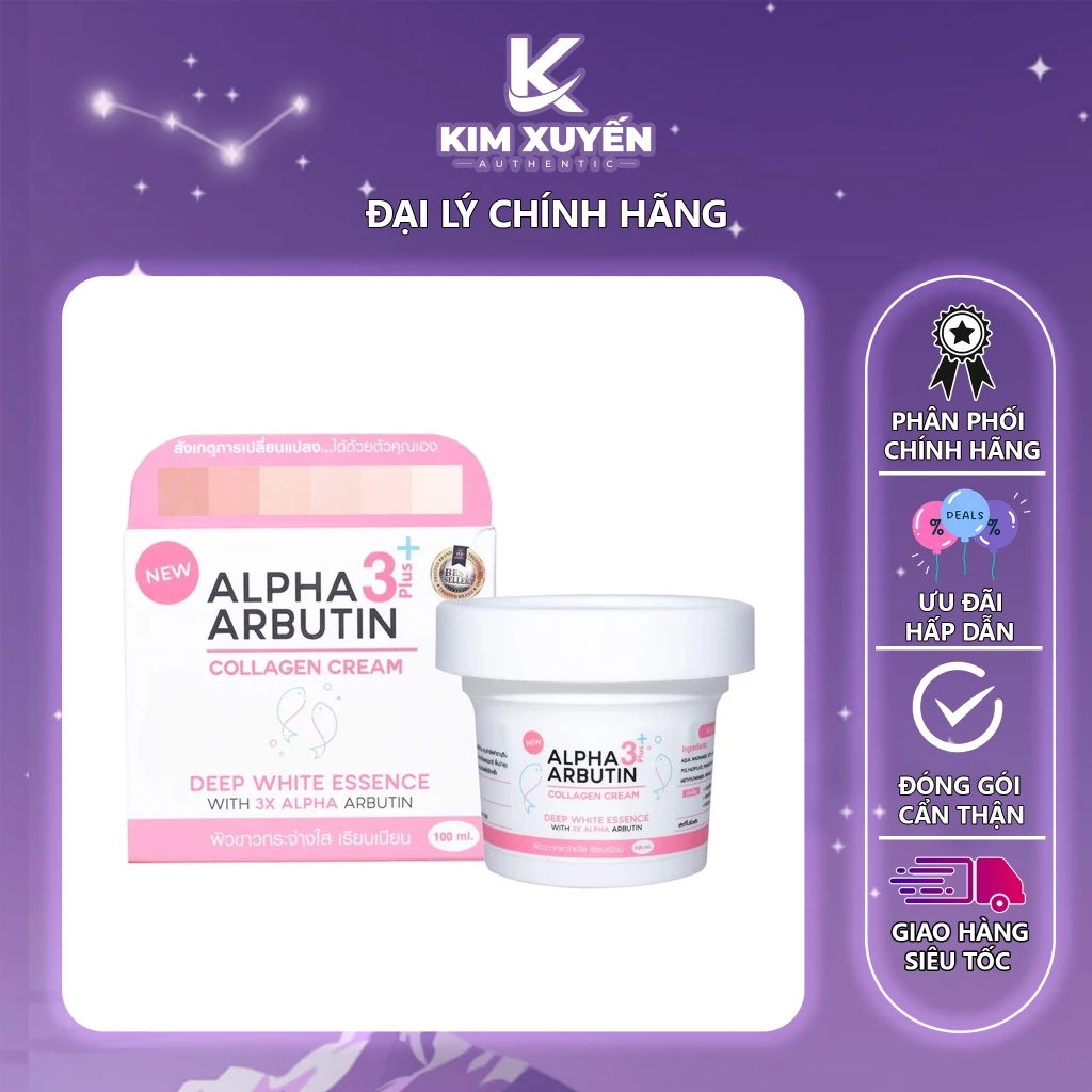 Kem Dưỡng Body Alpha Arbutin Collagen 3+ Plus (100g)