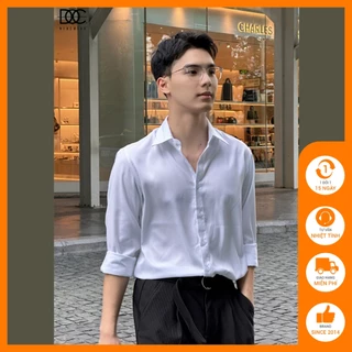 Áo sơ mi nam trơn Độc menswear cổ bẻ kẻ dọc gân form dáng cơ bản lịch sự phong cách hàn quốc - SM544