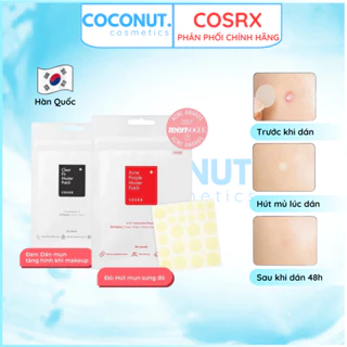 Miếng dán mụn Cosrx Ance Pimple đỏ giảm mụn sưng bọc / Clear Fit Master Patch đen che mụn tàng hình