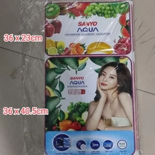 combo 10 tem dán tủ lạnh Sanyo Aqua