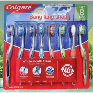 [Set 8 cây] Bàn chải đánh răng Colagte Total Advanced - Nội Địa Mỹ