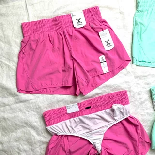 Quần nữ xersi0n shorts dù thun, lớp lót, 4inch