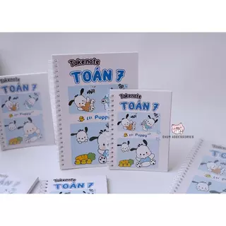 Sổ tay Toán 7 chương trình mới, Takenote bản A5 và A6 sổ lò xo (tặng kèm giấy note đáng yêu)