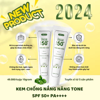 Kem Chống Nắng Nâng Tone Thảo Mộc Xanh 10gram