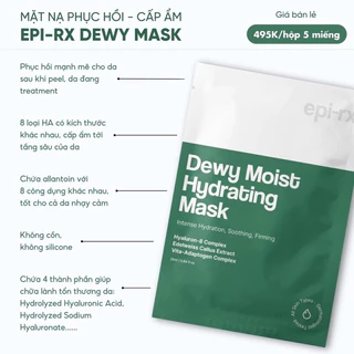 (1 miếng lẻ) Mặt nạ phục hồi, cấp ẩm Epi-Rx Dewy Mask
