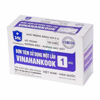 Bơm Vinahankook 1ml hoặc 3ml hoặc 5ml, hộp 100 chiếc