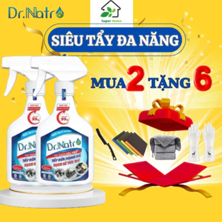 [ Combo 2 Chai ] Nước Tẩy Rửa Đa Năng Dr Natro Công Nghệ Ion Từ Trường 500ml Tặng kèm 2 Miếng Nhám Chà Nồi Thần Thánh