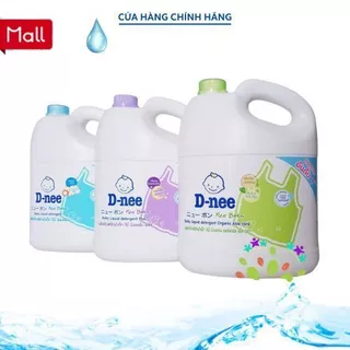 Nước giặt quần áo em bé Dnee 3000ml- Nước Giặt Xả Cho Trẻ Em an toàn 1400ml, Chính hãng Công ty Đại Thịnh