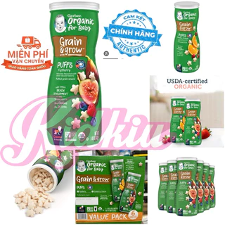 Bánh ăn dặm Gerber Organic Puffs 42g cho bé 8 tháng