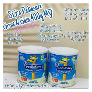 (Date2025)Sữa Pediasure Grow and Gain - Pediasure Hươu cao cổ 400g Mỹ