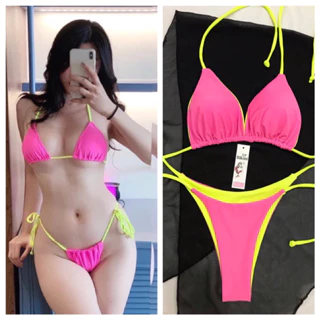 Bikini áo tắm 2 mảnh quần lọt khe rút dây(sẵn hoả tốc)