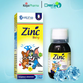 Siro Zinc Baby - Hỗ Trợ Trẻ Biếng Ăn, Tăng Cường Sức Đề Kháng - Nhập Khẩu Italy - Lọ 100ml