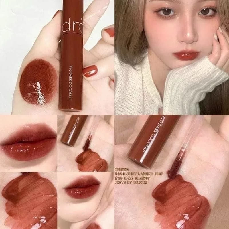 {Romand} Son bóng Romand Juicy Lasting Tint màu 20 Dark CoConut