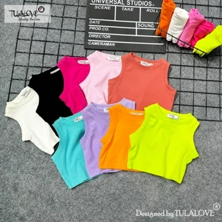 Áo Croptop Sát Nách Cho Bé Gái Màu Sắc Cực Yêu TULALOVE áo croptop bé gái