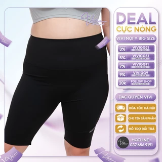 Quần Legging Lửng Bigsize Cạp Cao Che Bụng - Có Túi Hông - Size Tới 130Kg - Su Đúc Siêu Dãn - Mã N59