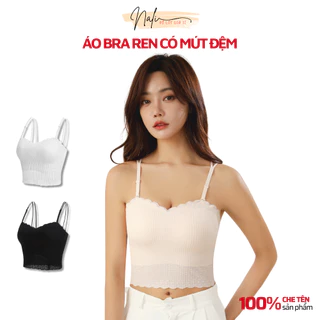 Áo Bra Nữ Có Đệm Mút Mỏng Dáng Croptop, Áo 2 Dây Không Gọng Tôn Dáng Nali do lot gia si 214