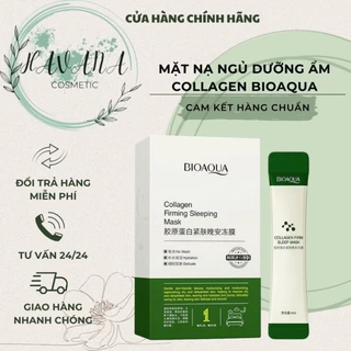 1 Hộp [20 Miếng] Mặt Nạ Ngủ Dưỡng Ẩm Collagen Bioaqua