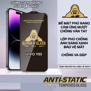 Cường lực KINGKONG Vivo Y03 siêu tĩnh điện, siêu dày, bảo vệ điện thoại