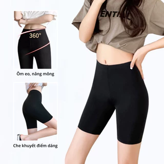 19 Quần Legging Lửng Nữ Madela Lưng Cao Co Giãn Thoải Mãi, Legging Đùi Nữ Lửng Co Giãn Nâng Mông Siêu Tôn Dáng