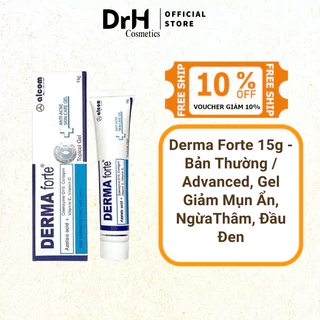 Derma Forte 15g - Gamma, Bản Thường / Advanced, Gel Giảm Mụn Ẩn, NgừaThâm, Đầu Đen