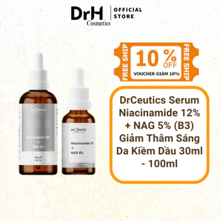 DrCeutics Serum Niacinamide 12% + NAG 5% (B3) Giảm Thâm Sáng Da Kiềm Dầu 30ml - 100ml