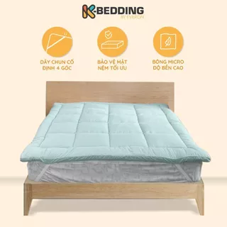 Topper nệm K-Bedding By Everon chất liệu microfiber mềm mịn kháng khuẩn, dày 5cm - Giao màu ngẫu nhiên