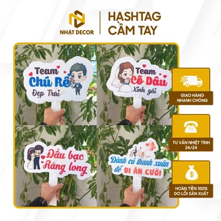 Hashtag Cầm Tay Chụp Ảnh Đám Cưới, Đám Hỏi, Kèm Tay Cầm