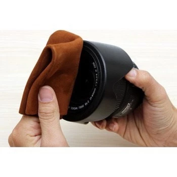 (100% DA THẬT) Khăn da cừu lau Lens. Khăn lau máy ảnh, điện thoại. khăn lau màn hình máy tính, laptop....